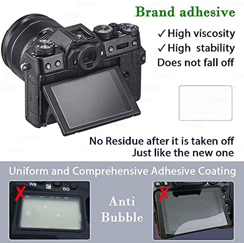 מגן מסך עבור Nikon D850 D500 + מגן על המסך העליון PET [2 + 2 חבילה] ， IDAPRO זכוכית מחוסמת התקנה קלה